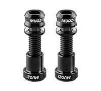 Chatonshen Tornillo de Potencia de Bicicleta de 2 Piezas, Tuerca, Perno de Manillar de Aleación de Titanio con Arandelas, Y Ligero para Reparación, 25mmx8mm Negro