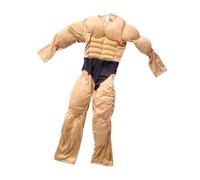 Chatonshen Traje Muscular, Mono, de Culturista/Levantador de Pesas, Traje con Relleno Muscular Hecho de Poliéster Cómodo para Juegos de rol, Ha, Kids S