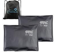 Chattanooga ColPac, Reusable Gel Ice Pack for Cold Therapy, Standard Size 2 Pack Bundle, Black Polyurethane, with a Lumintrail Drawstring Bag