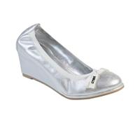 CHATTAWAK 18haustinargent40, Sandalia con talón Mujer, Silver, 40 EU