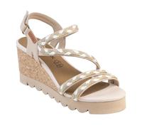 CHATTAWAK Sandalia de tacón 18Halzabeige39 para mujer, beige, talla 36, beige, 39 EU