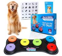 CHATTER PAWS Botones para perros para comunicación: paquete de 6 botones fuertes para perros, botón de entrenamiento de perros de plástico ABS, juego de botones grabables de 30 segundos con