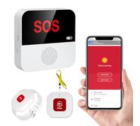 Chatthen Reloj Emergencia Ancianos, Tuya Smart WiFi Boton Emergencia Ancianos, 1 Receptor 1 Botone 1 Muñeca Botón (sólo soporta 2.4GHz Wi-Fi)
