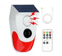Chatthen Sistemas de seguridad para el hogar, alarma solar con sensor de movimiento, alarma exterior resistente a la intemperie, 120 dB, 24 horas, 3 modos para el hogar, la granja, la villa,
