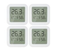 Chatthen Termometro Digital casa, Higrometro Interior, Mini Termómetro para Invernadero, Bebé, Bodega, Reptil, Incubadora, Armario, Blanco 4 Piezas