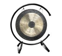 Chau Gong con soporte y batidor de madera, gong tradicional chino Fengshui para orquesta y grupos de baile