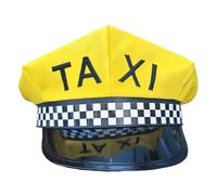 Chauffeur Hat - Wide Brim Vintage Headwear | Party Taxi Cab Driver Chauffeur Hat | Retro Yellow Classic Style Polyester For Adults Women Men Halloween Stage Vacation Festival Photography Concert Birth