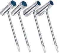chausa 4 Piezas Llave Combinada con Destornillador Plano 13 mm x 19 mm Llave de Bujías,Llave en T para Motosierras Herramientas para Cortadoras de Céspedcepillos y Motocicletas Livianas
