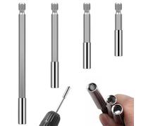 ChAusa 4 Piezas Portapuntas Magnético, 150 mm Vástago Hexagonal, Soporte Magnético para Brocas de Extensión, kit de Extensión de Asiento de Taladro para Tornillo Tuerca Taladro de Accionamiento