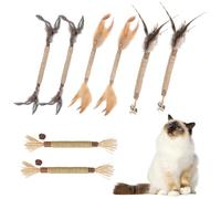 ChAusa 8 PCS Masticar Palos Gato, Palitos de Hierba Gatera Matatabi Catnip Juguetes para Gatos Mordedor Gato Palitos de Catnip para Gatos Aliviar el Aburrimiento de los Gatos, Limpiar los Dientes