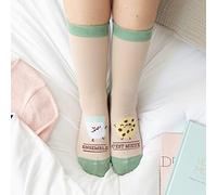 Chaussettes T 39-41 biscuit et verre de lait - Ensemble c'est mieux