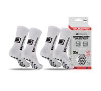 Tapedesign Paquete doble de calcetines superligeros - 2 pares de calcetines ultraligeros para fútbol y deportes - Super delgados y elásticos - Antideslizantes en los zapatos - Máximo agarre y