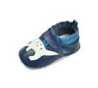 Chaussons Cuir Souple Bébé Antidérapant Chausson Fille Chausson Cuir Bébé Garcon 0 À 24 Mois Chaussures Bébé Pas Chaussures Bébé Filles Souples Cuir Suédé Dessin Anim Baby Slippers Animal, Blue, 20 EU