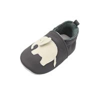 Chaussons Cuir Souple Bébé Antidérapant Chausson Fille Chausson Cuir Bébé Garcon 0 À 24 Mois Chaussures Bébé Pas Chaussures Bébé Filles Souples Cuir Suédé Dessin Anim Talla 6 Zapatos Niño, gris oscuro