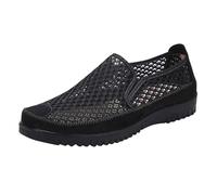 Chaussure Homme D'Ete Ultra Transpirable - Basket Homme sans lacets Cómodo Sneakers à Enfiler Chaussures Casual Basquetas De Marche Baskets Antideslizante Basquette Pied Large Sneaker, Negro , 42 EU