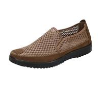 Chaussure Homme D'Ete Ultra Transpirable - Basket Homme sans lacets Cómodo Sneakers à Enfiler Chaussures Casual Basquetas De Marche Baskets Antideslizante Basquette Pied Large Sneaker, café, 44 EU