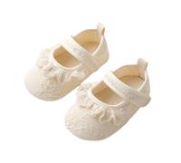 Chaussures Bautême Princesse Bébé Fille Chaussures Priers Pas Antideslizants Chaussons de Camine Souple Tout-petite filles, A1., 6-9 mois