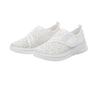 Chaussures Casual Transpirable - Chaussures Femme Sport Chic Baskets Pies Larges Sneakers Orthopédique Shoes Scratch Basquetas Cómodas Shoes A Enfiler Basket Antideslizante Sneakers, blanco, 42 EU