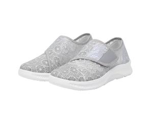 Chaussures Casual Transpirable - Chaussures Femme Sport Chic Baskets Pies Larges Sneakers Orthopédique Shoes Scratch Basquetas Cómodas Shoes A Enfiler Basket Antideslizante Sneakers, plateado, 36 EU