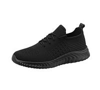 Chaussures De Marche Hommes Basket Homme Chaussures Mode et Sport pour Hommes Basket Running Homme Elastique Walking Transpirable Multicolor Casual Senderismo Multisports Chaussure, Le Noir A, 45 EU