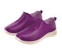 Chaussures de pluie basses pour femmes, à enfiler, antidérapantes, confortables, pour l'extérieur et l'intérieur, idéales pour la randonnée, le camping et les activités Botas De Bota (Purple, 40)