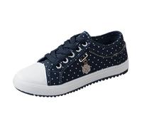 Chaussures décontractées pour Femmes pour un Usage quotidien Design Confortable à enfiler Durable et élégant pour l'école et le Travail Chaussures légères et polyvalentes à Semelle (Dark Blue, 42)