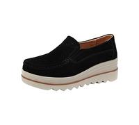 Chaussures Ete Femme Cómodo - Chaussures Orthopédiques Casual pour Femme Shoes Plataforma Sneakers Slip on Baskets Pies Larges Sneakers Antideslizante Shoes Marche pour Ete Basquetas, Negro , 36 EU