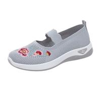 Chaussures Femme Confort Chic Baskets Orthopédiques Baskets à Enfiler pour femme en Mesh Transpirable Ligero Chaussures de Tenis Bajos Cómodos de Punta Redonda, Trekking De Running Antideslizantes