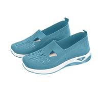 Chaussures Femme Confort Chic Ligero Transpirable Chaussure De Caminar Verano en Mesh Zapatillas De Plataforma Ortopédica sin Cordones Cómodas Antideslizante Basket Running Tenis Gym Jogging, Sky Blue