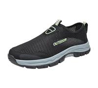 Chaussures Hommes Basket Homme Chaussures Mode et Sport pour Hommes Basket Running Homme Fitness Mesh Elastique Slip on Antideslizantes Sports De Plein Outdoor Chaussure, Le Noir 2, 39 EU