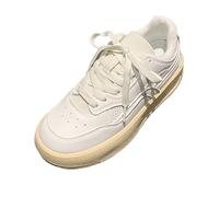 Chaussures Oisirs Sneakers Baskets pour Femme,Chaussure Femme ete Chic Plateforme,Tennis de Sport,Casual y caminar, Cierre de cordones, Interior acolchado, color liso, estrella y blanco, blanco, 39 EU