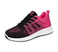 Chaussures Sport Femme Course Chaussures Femme Ete Cómodo Chic Chaussure de Running en Malla Basquetas De Caminar Suela Esponjosa Zapatilla Flexible Basquette Grande taille Chaussure, rosa brillante