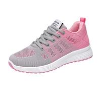 Chaussures Sport Femme Course Chaussures Femme Ete Cómodo Chic Chaussure de Running en Malla Basquetas De Caminar Suela Esponjosa Zapatilla Flexible Basquette Grande taille Chaussure, rosa, 38 EU