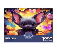 chauves-Souris colorées Puzle Juguete Educhativo Decoración del Hogar 1000 Piezas Animaux mignons Animaux Rompecabezas Imposible Juego De Habilidad para Adultos 38x26cm/1000pcs