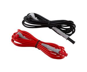 Chauvin Arnoux 2 cables de medición de seguridad 3 m, conector recto/ángulo, rojo+sw