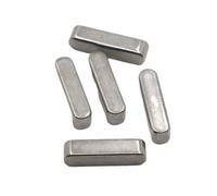 Chaveta paralela de acero inoxidable, 5 llaves cuadradas paralelas de acero inoxidable 304 for eje transmisión y pasador, tamaños surtidos(20mm,M4*4)