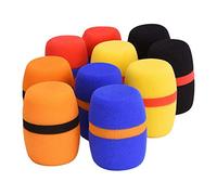 Chavisenty 10 piezas de cubierta de micrófono de esponja suave para auriculares KTV de mano, a prueba de polvo, accesorios de repuesto