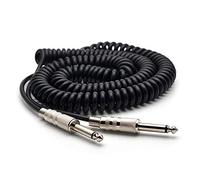 Chavisenty Cable de resorte para guitarra 6,35/6,5, cable de audio y bajo, 5 m, para conectar el sonido de la guitarra eléctrica