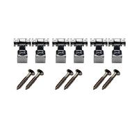 Chavisenty Dispositivo fijo de 6 rodillos con hebilla de cuerda para guardabarros Strat Tele TL