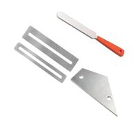 Chavisenty Juego de herramientas para guitarra, lima de acero inoxidable, lima de ranura para tuercas de guitarra, lima de nivelación de trastes de guitarra, almohadilla de molienda de cuerdas