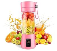 Chavisenty Licuadora PortáTil Mini Licuadora para Batidos y Licuados Recargable USB 380Ml Vaso Exprimidor de Frutas de Viaje con 6 Cuchillas
