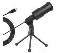 Chavisenty Micrófono USB para PC, micrófono condensador de podcast con trípode plegable para streaming, juegos, podcasting, grabación, laptop