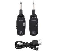 Chavisenty Transmisor inalámbrico de 2,4 G para guitarra y bajo, sistema receptor de audio portátil recargable TX y RX para guitarra eléctrica y bajo