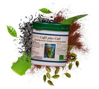 CHAY Café con Aloe con Té y Cardamomo - Café Arábica ecológico, té negro de Ceilán, cardamomo indio - Bebida gourmet natural con Aloe Code, propiedades drenantes y sensoriales - 400 g