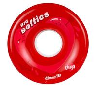 Chaya Big Softie's Clear Red - Rodillo para patines (65 x 37 mm, 78 A, 4 unidades)