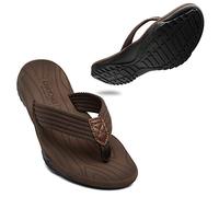 ChayChax Chanclas Hombre Deportivas Sandalias de Playa y Piscina Suave Zapatillas Antideslizante Verano Flip Flops,Marrón,47 EU