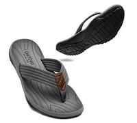 ChayChax Chanclas Hombre Deportivas Sandalias de Playa y Piscina Suave Zapatillas Antideslizante Verano Flip Flops,Gris,46 EU