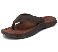 ChayChax Chanclas Hombre Sandalias Deportivo de Playa y Piscina Soporte del Arco Verano Zapatillas Flip Flops Antideslizante,Marrón,41 EU