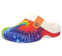 ChayChax Mujer Hombre Invierno Zuecos Forrados con Forro Caliente, Cómodos Zapatillas de Casa Impermeable con Suela Antideslizante para Exterior e Interior, Multicolor, 39/40 EU