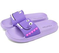 ChayChax Zapatillas de Baño para Niños Ligero Bañarse Chanclas de Casa Suave Zapatos de Playa y Piscina para Niña Niño,Morado,26/27 EU=Fabricante 27